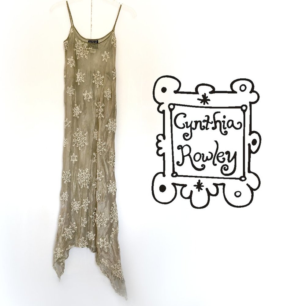 Cynthia Rowley Snowflake Slip Vintage Dress
